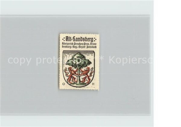 Landsberg Ostbrandenburg Königreich Preussen Bezirk Potsdam Wapp
