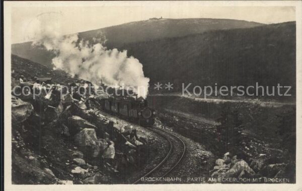 Brockenbahn Partie am Eckerloch Brocken