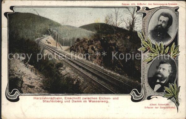 Harzbahn Harzquerbahn Einschnitt zwischen Eichen Staufenberg