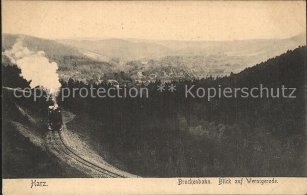 Brockenbahn Blick auf Wernigerode
