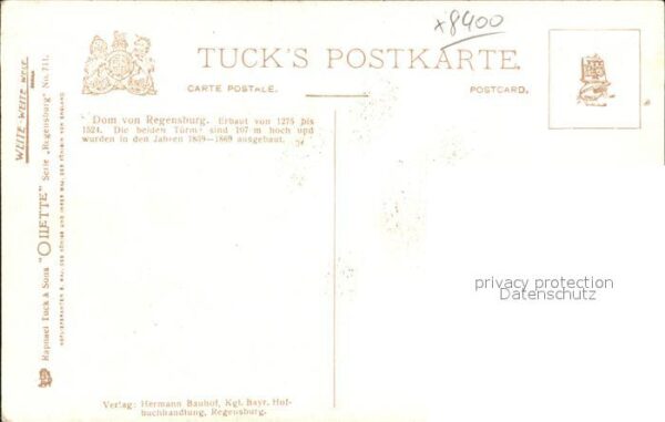 Verlag Tucks Oilette Nr. 711 Regensburg Dom – Bild 2
