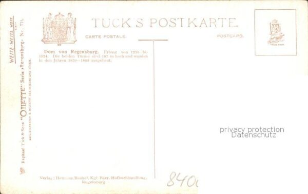 Verlag Tucks Oilette Nr. 711 Regensburg Dom – Bild 2