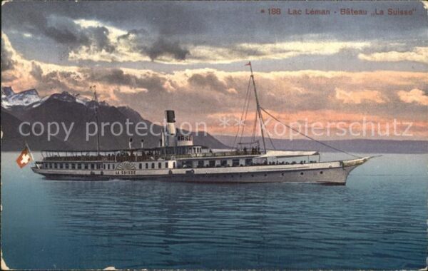 Dampfer Seitenrad Bateau La Suisse Lac Leman