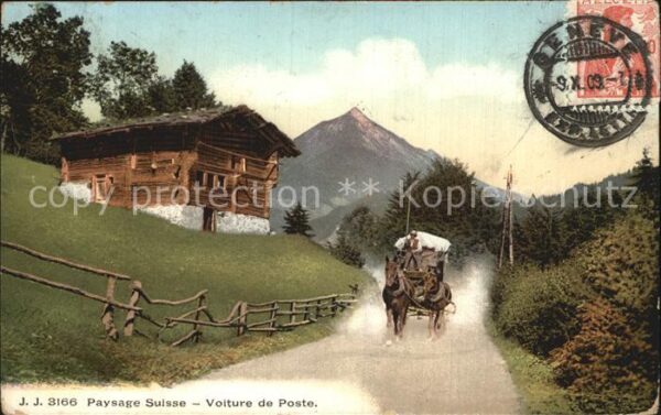 Postkutsche Voiture de Poste Paysage Suisse