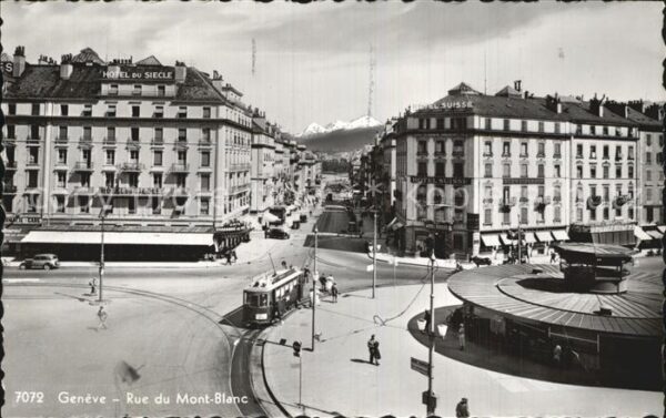 Strassenbahn Geneve Rue du Mont-Blanc
