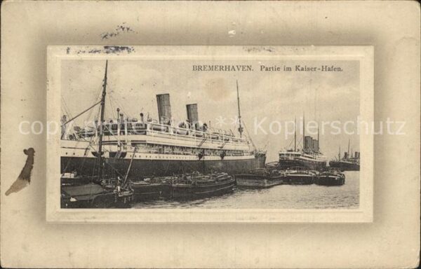 Dampfer Oceanliner Bremerhaven Kaiser-Hafen