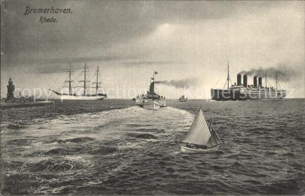 Dampfer Oceanliner Segelschiff Bremerhaven Rhede