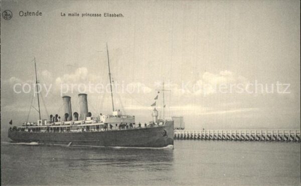 Dampfer Oceanliner Elisabeth Ostende