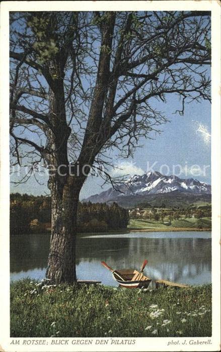Foto Gaberell J. Nr. 2809 Am Rotsee Pilatus