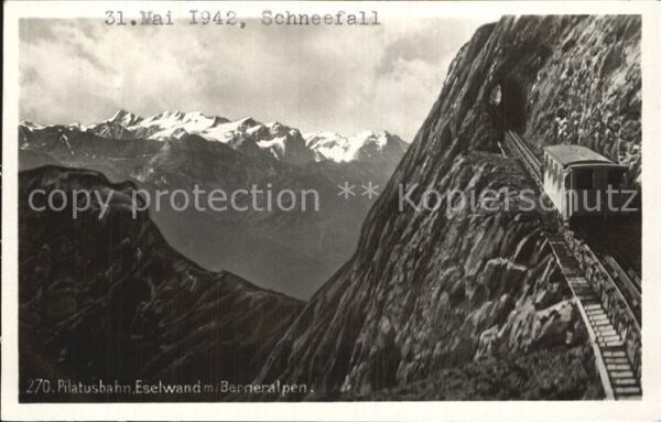 Zahnradbahn Pilatusbahn Eselwand Berneralpen