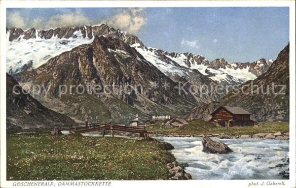 Foto Gaberell J. Nr. 3128a Göscheneralp Dammastockkette