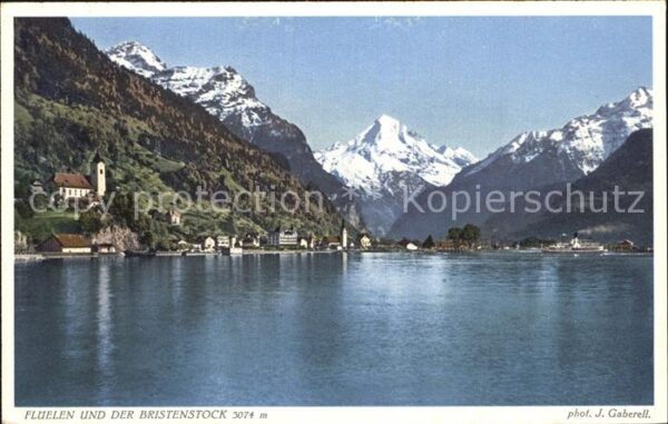 Foto Gaberell J. Nr. 6542 Flüelen Bristenstock