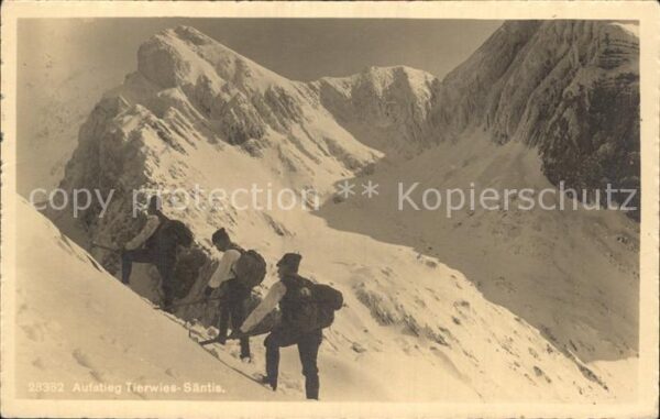 Bergsteigen Klettern Aufstieg Tierwies-Säntis