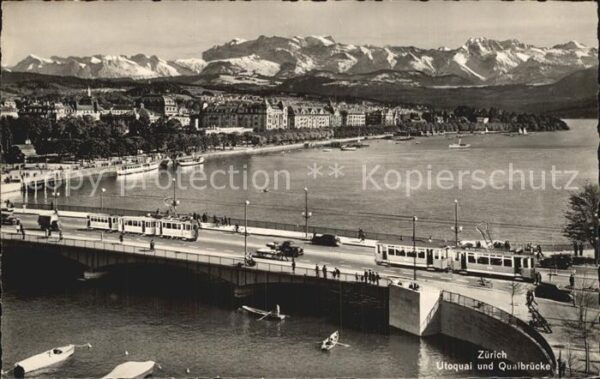 Strassenbahn Zürich Utoquai Quaibrücke