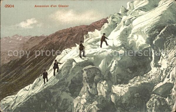 Bergsteigen Klettern Ascension d_un Glacier