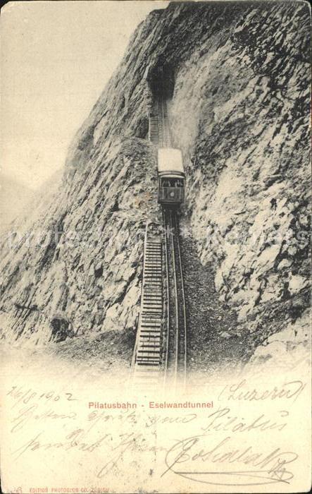 Zahnradbahn Pilatusbahn Eselwandtunnel