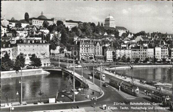 Strassenbahn Zürich Bahnhofbrücke Central Eidgen Tec