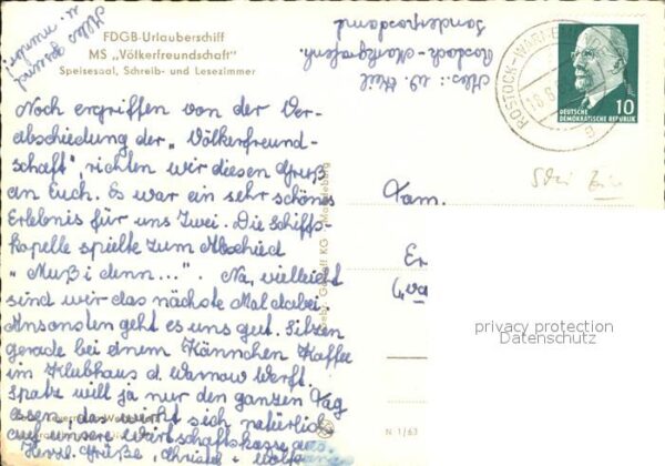 Schiffe Ships Navires Urlauberschiff MS Völkerfreundschaft – Bild 2