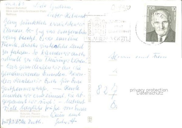 Strassenbahn Plauen Oberer Bahnhof Otto-Grotewohl-Pl – Bild 2