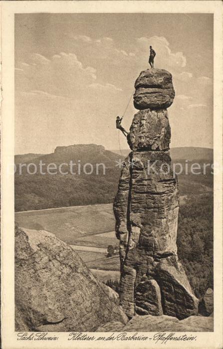 Klettern Bergsteigen Barbarine Pfaffenstein Sächsische Schwe
