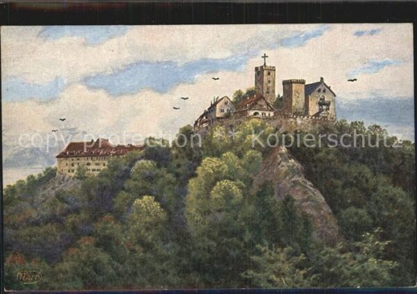 Verlag WIRO Wiedemann Nr. 3502 Eisenach Wartburg von Südwest