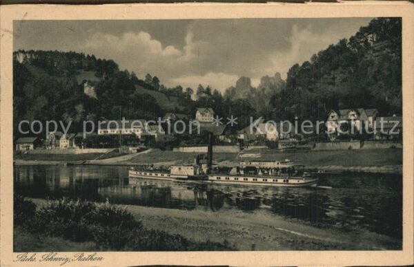 Dampfer Seitenrad Sachsen Rathen
