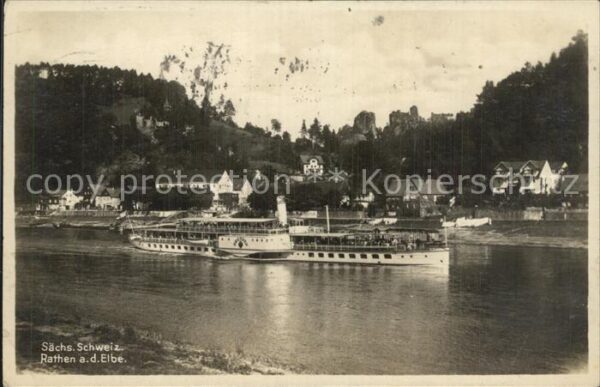 Dampfer Seitenrad Dresden Rathen