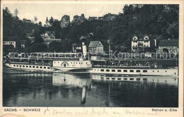 Dampfer Seitenrad Dresden Rathen