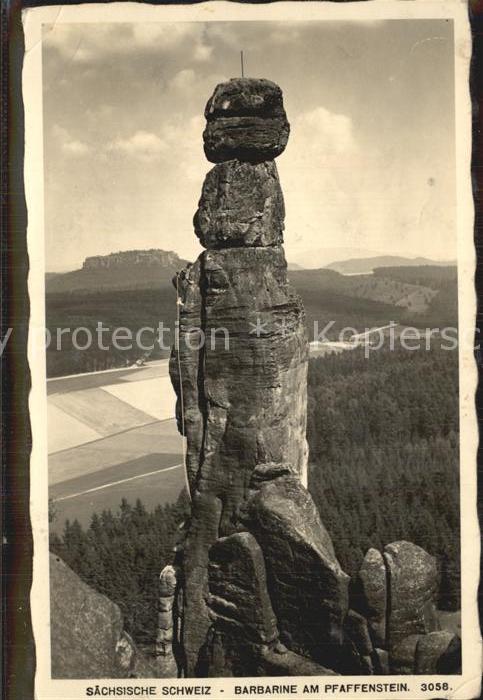Klettern Bergsteigen Barbarine am Pfaffenstein