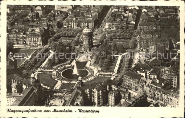 Mannheim Fliegeraufnahme Wasserturm