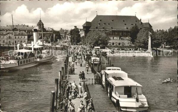 Konstanz Bodensee Hafen Konzil Dampfschiff