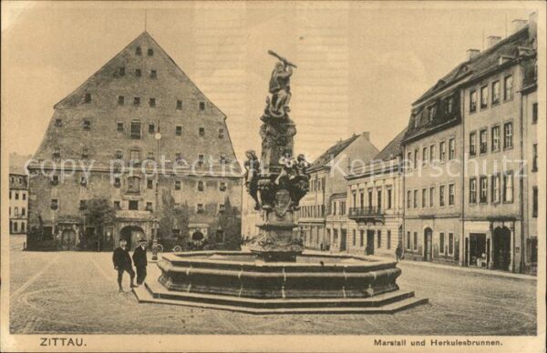 Zittau Marstall Herkulesbrunnen