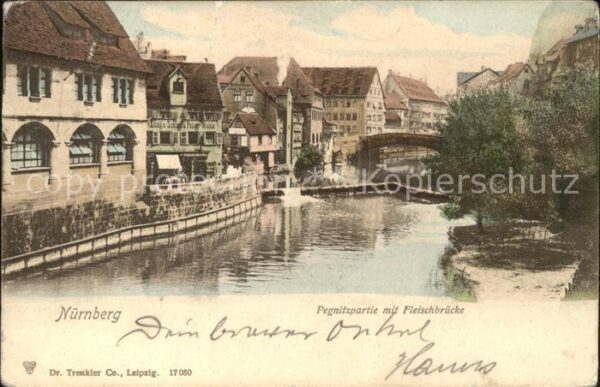 Nuernberg Pegnitzpartie Fleischbrücke