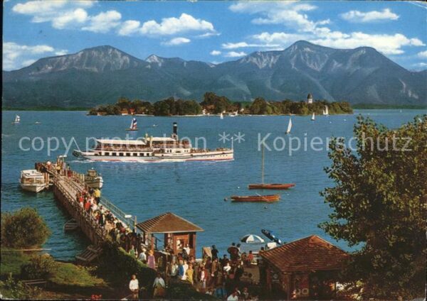 Chiemsee Fraueninsel Dampfschiff