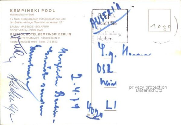 Berlin Kempinski Pool Hotel – Bild 2