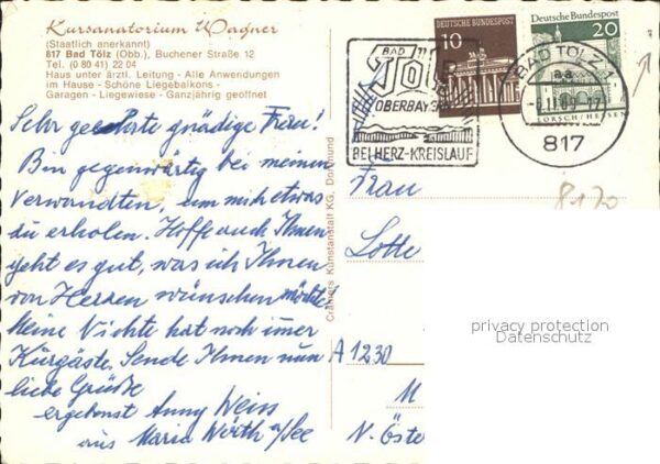 Bad Toelz Kursanatorium Wagner Wappen – Bild 2