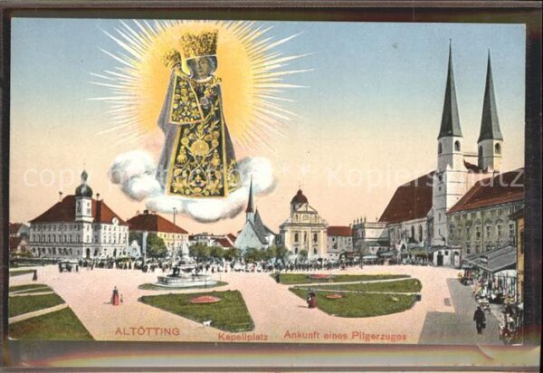 Altoetting Kapellplatz Pilgerzug