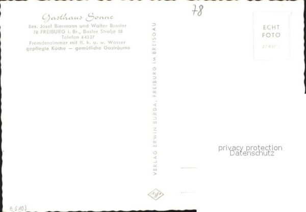 Freiburg Breisgau Gasthaus Sonne – Bild 2