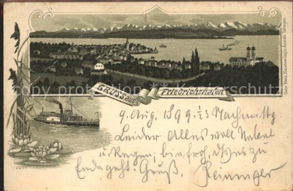 Friedrichshafen Bodensee Künstlerkarte