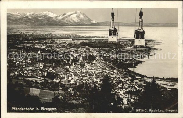 Foto Risch-Lau Nr. 1671 Seilbahn Pfänderbahn b. Bregenz