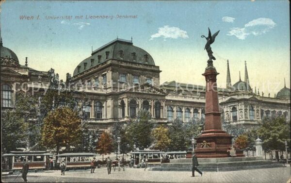 Universitaet Strassenbahn Liebenberg-Denkmal Wien