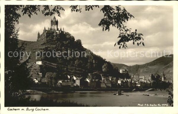 Foto Zeitz F.G. Nr. 1170 Cochem Burg Cochem Mosel