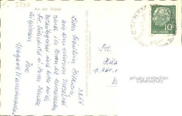 Foto Zeitz F.G. Nr. 1170 Cochem Burg Cochem Mosel – Bild 2