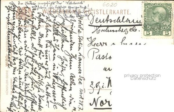 Verlag WIRO Wiedemann Nr. 2259 A Innsbruck von der Weiherburg – Bild 2