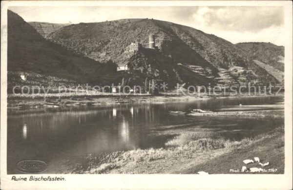 Foto Zeitz F.G. Nr. 1167 Ruine Bischofsstein Mosel