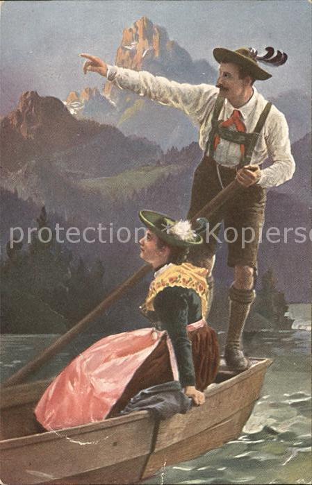 Boote Paar Bootsfahrt Berge