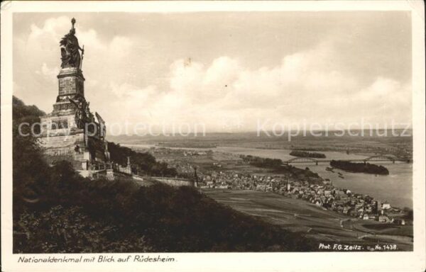 Foto Zeitz F.G. Nr. 1438 Nationaldenkmal Rüdesheim