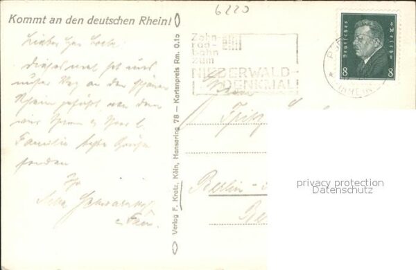 Foto Kratz Nr. 32 Burg Gutenfels die Pfalz Rhein – Bild 2