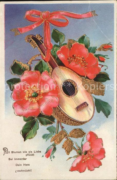 Mandoline Blumen Gedicht Spruch