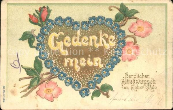 Geburtstag Herz Blumen